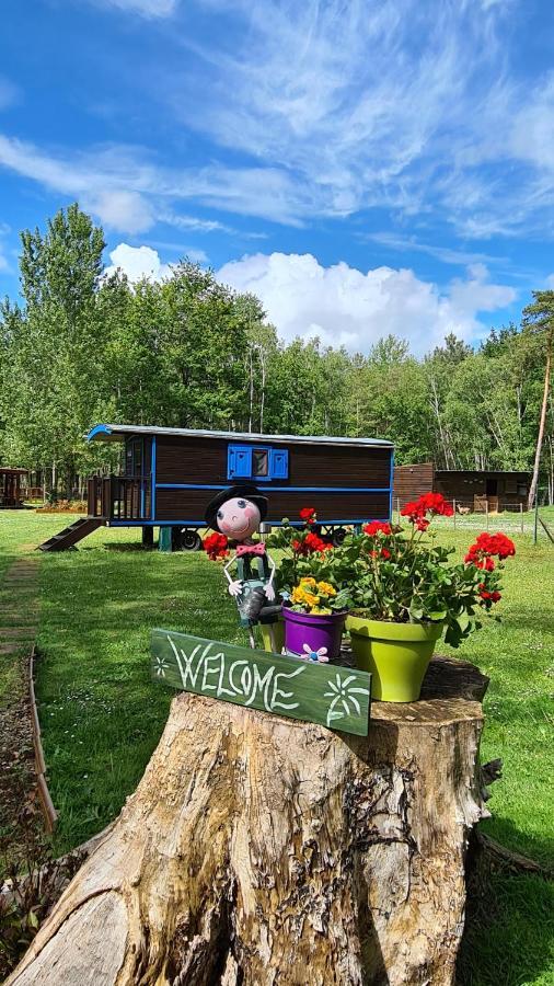 Roulottes Du Chalet Des Pins Rougeou Dış mekan fotoğraf
